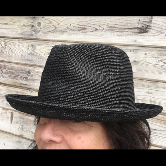 Wyeth Black Bailey Fedora  Packable Adjustable - Picture 4 of 4